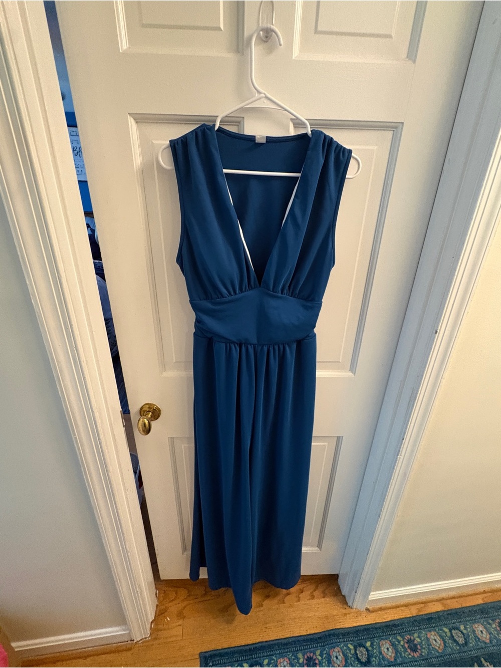 Halara Sleeveless V Neck Jumpsuit in Teal